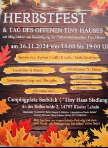 Herbstfest des Campingplatz Seeblick
Tag des offenen Tiny Hauses